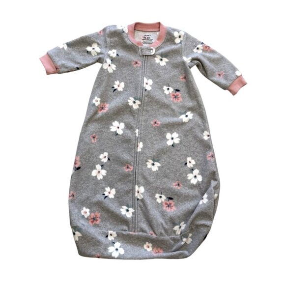 Carters Baby Girl Fleece Sleep Bag Lot of 2 Size 3-6M Floral & Bunny Pink/White - Picture 2 of 6